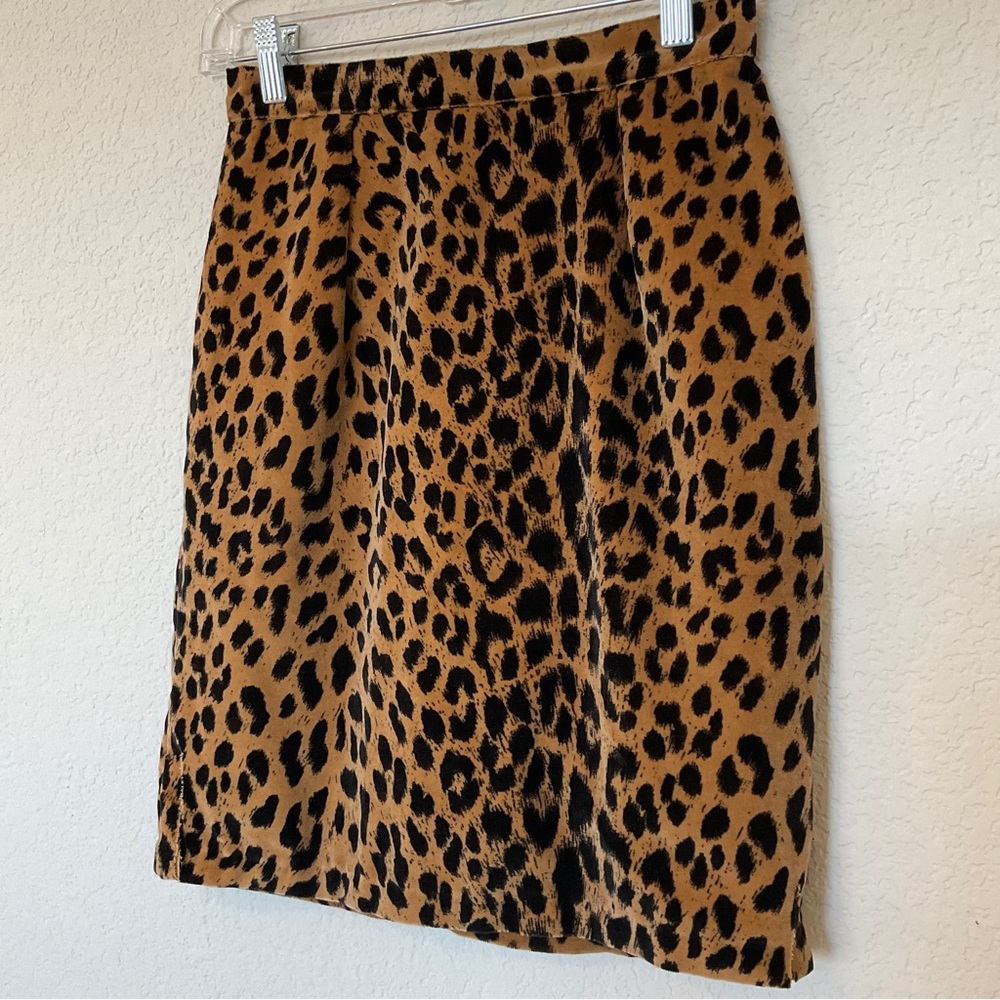 Tripp NYC RARE Vintage 80’s Punk Leopard Print Faux Fur Mini Skirt Small Altered - Picture 4 of 16